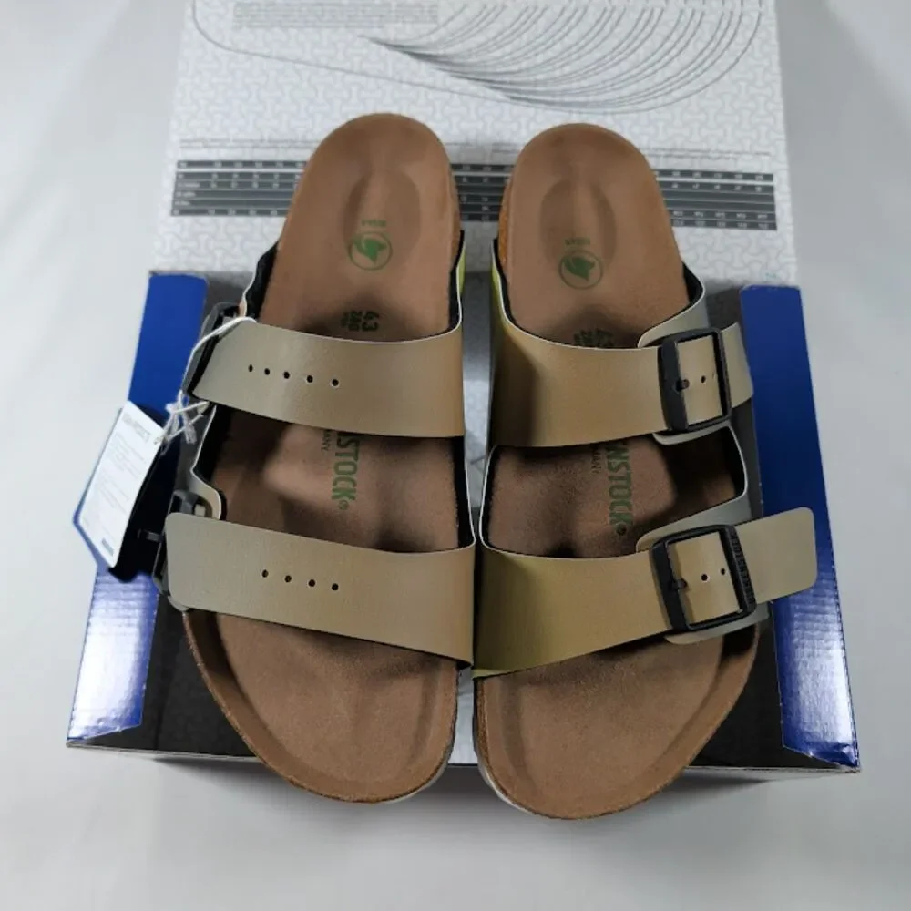 NEW Birkenstock Arizona BS Vegan Sandals Mens 10 EU 43 Regular Taupe 1024523